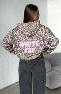 Offstage Printed Oversized Hoodie Dark Leopard