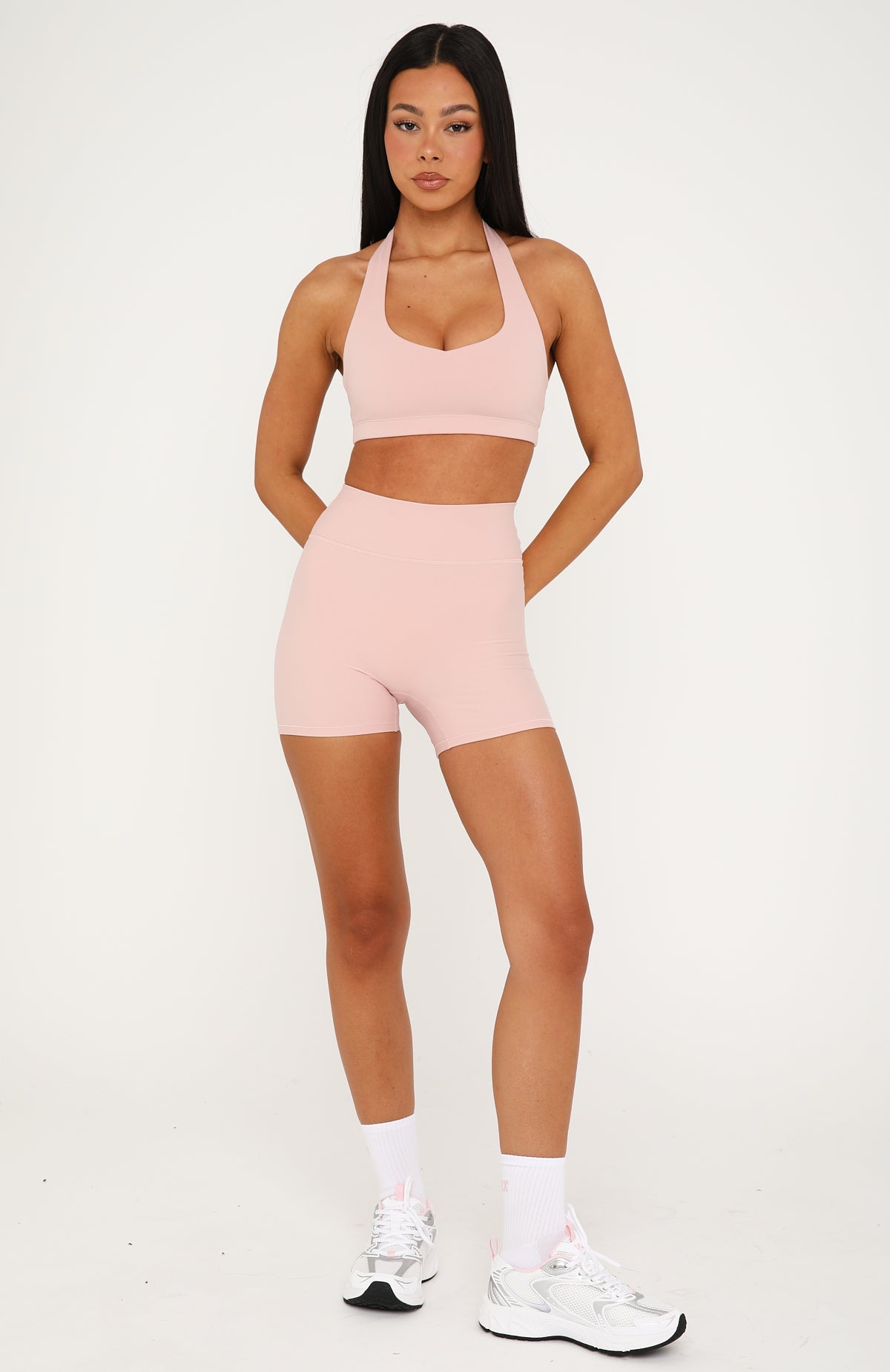 Keep Up High Waisted Shorts 4 Dusty Pink